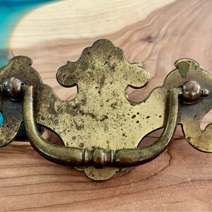 Vintage Ethan Allen Heirloom CRP 3in Brass Drawer Pull Handle Bail